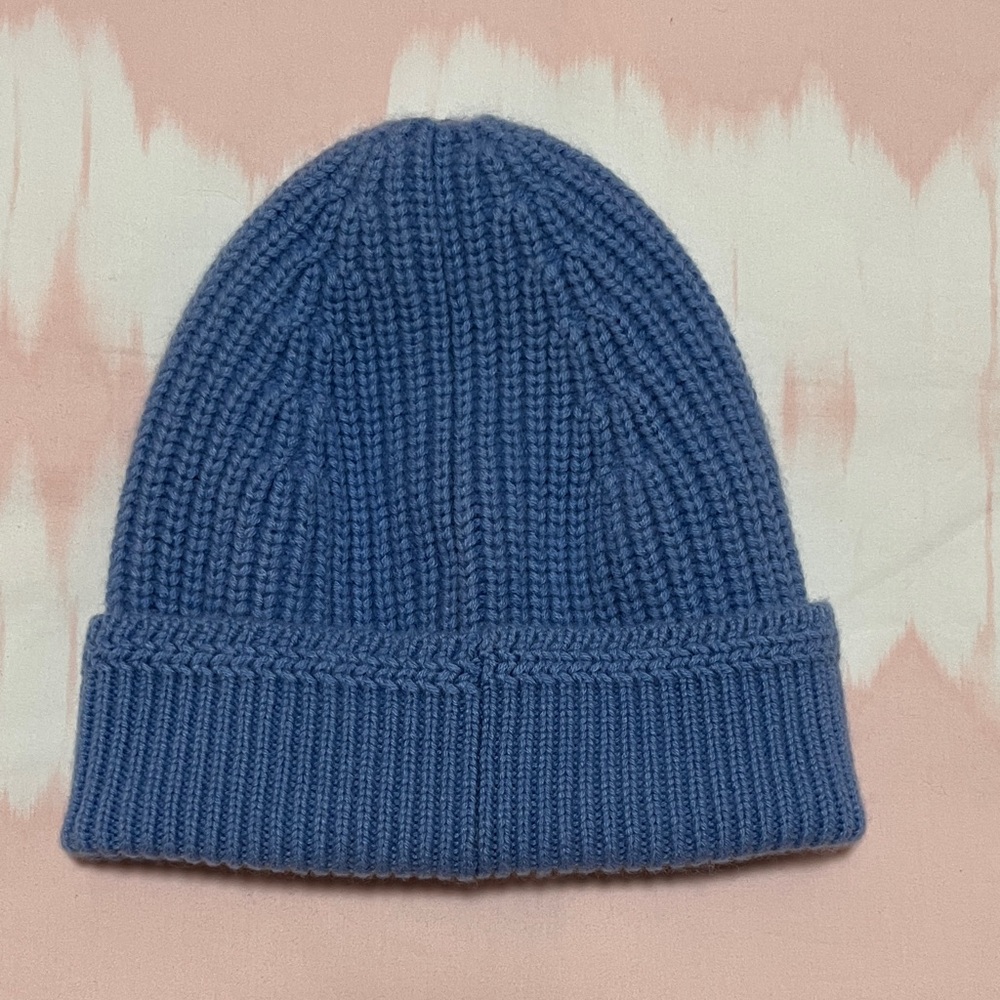 Madewell Cashmere and Wool Blue Knit Beanie - Picture 4 of 4